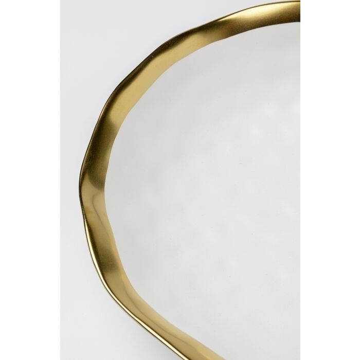 KARE komplet 4 talerzy głębokich BELL 20  cm biało-złoty - obrazek 3