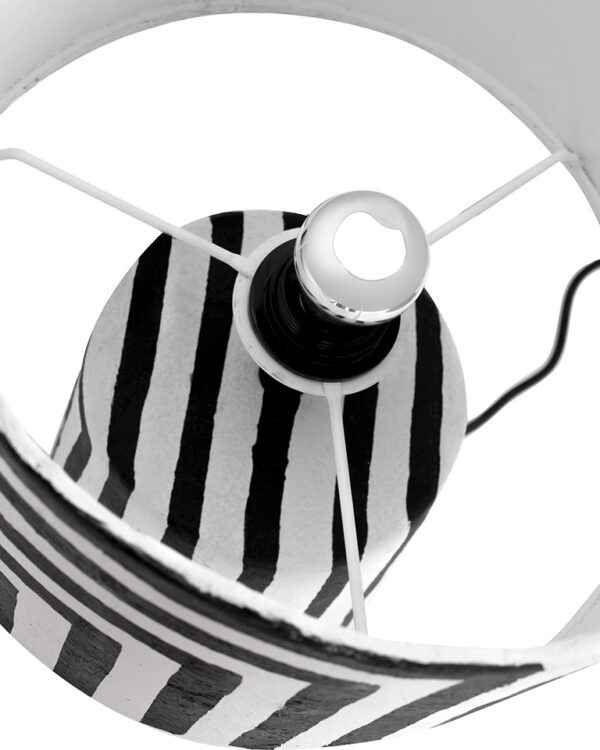 KARE lampa stołowa STRISCE 44 cm          biało-czarna - obrazek 2