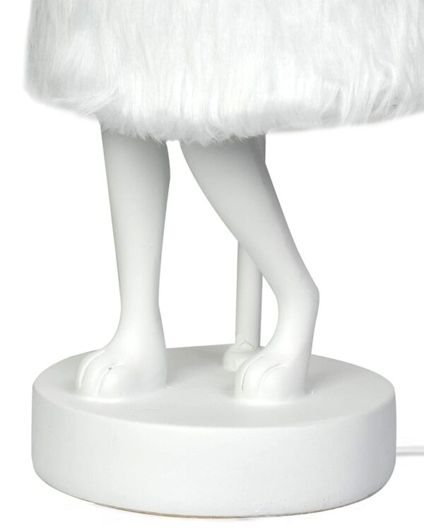 KARE lampa stołowa RABBIT FUR 50 cm       biała / srebrna - obrazek 3