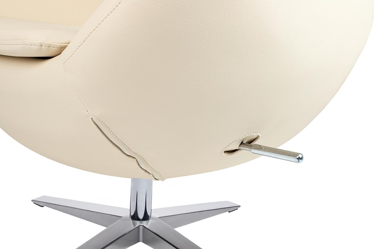 Fotel EGG SZEROKI PU beżowy - obrazek 3