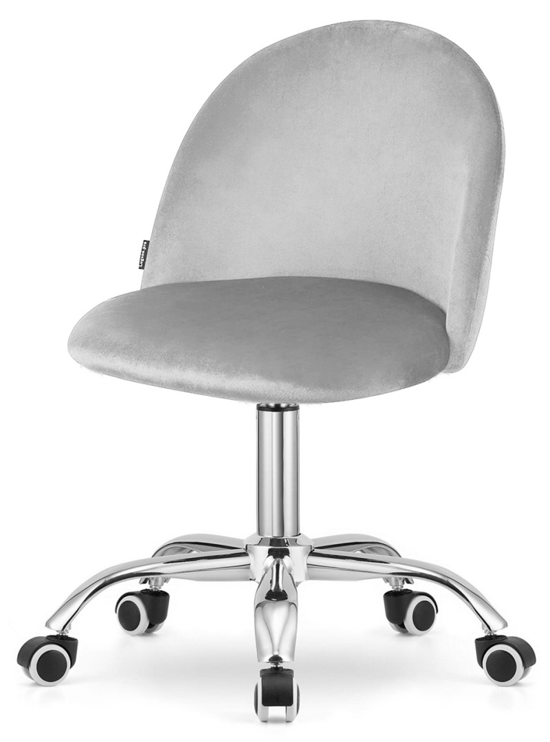 Krzesło obrotowe GLORIA OFFICE LIGHT GREY VELVET - obrazek 3