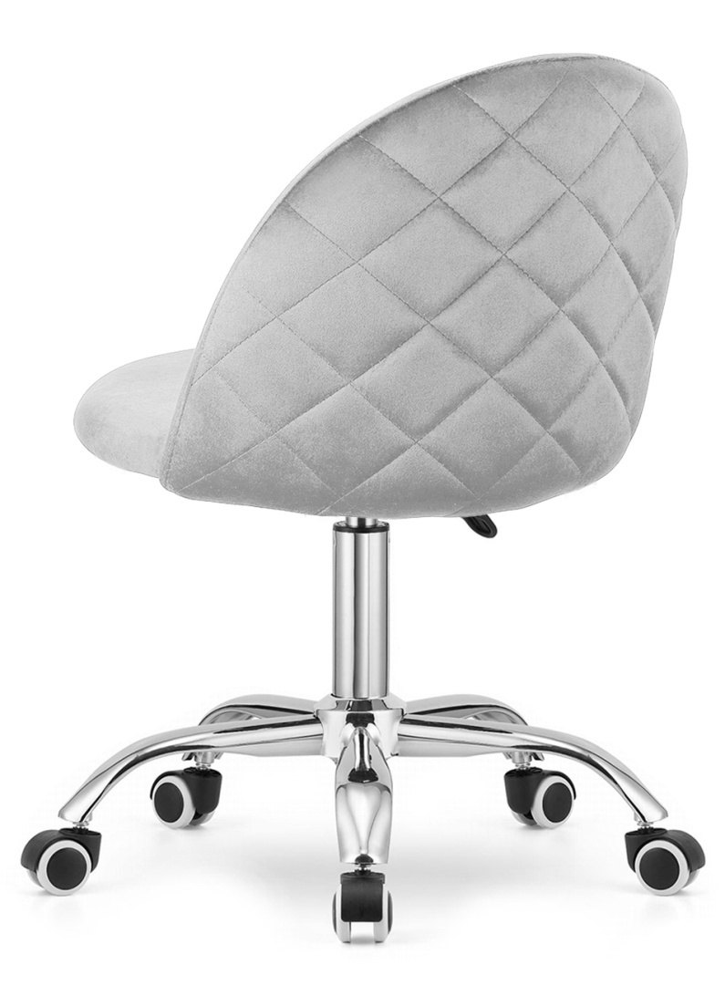 Krzesło obrotowe GLORIA OFFICE LIGHT GREY VELVET - obrazek 4