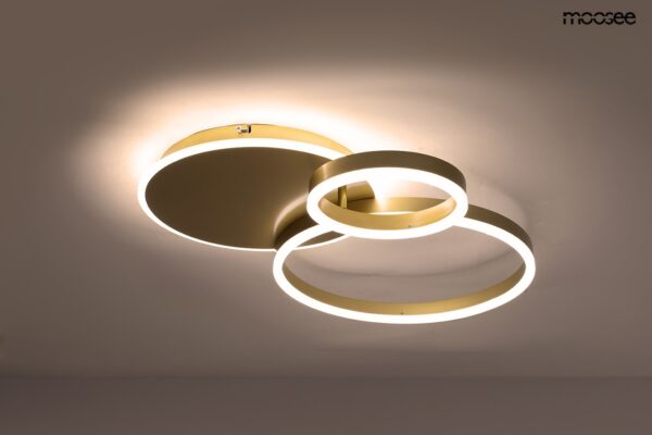 MOOSEE lampa sufitowa / plafon RINGS 3    złota - obrazek 3