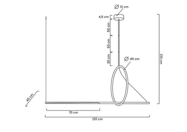 MOOSEE lampa wisząca STICK czarna - obrazek 3