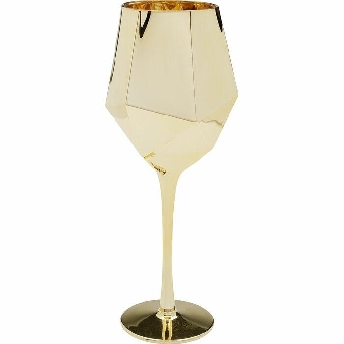 KARE komplet 4 kieliszków do wina         DIAMOND 660 ml złoty - obrazek 2