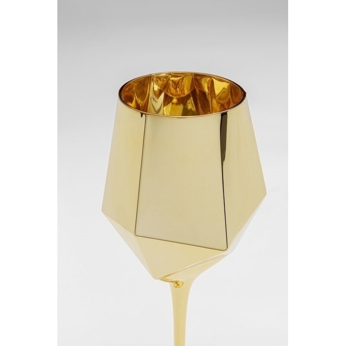 KARE komplet 4 kieliszków do wina         DIAMOND 660 ml złoty - obrazek 3