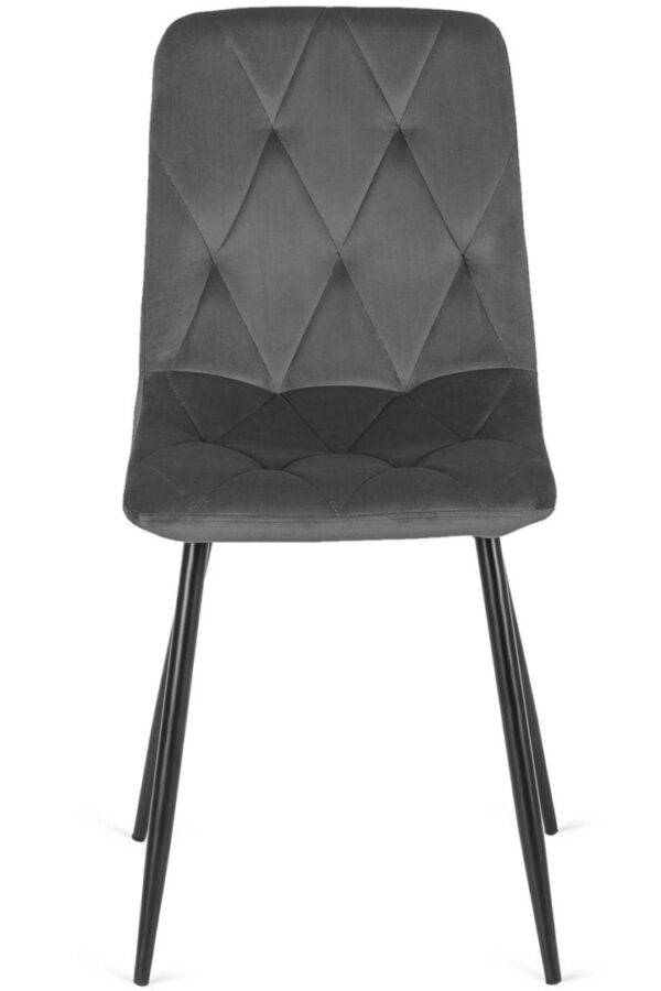 Krzesło tapicerowane BORGO VELVET DARK GREY II GATUNEK - obrazek 2