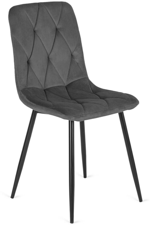 Krzesło tapicerowane BORGO VELVET DARK GREY II GATUNEK - obrazek 3