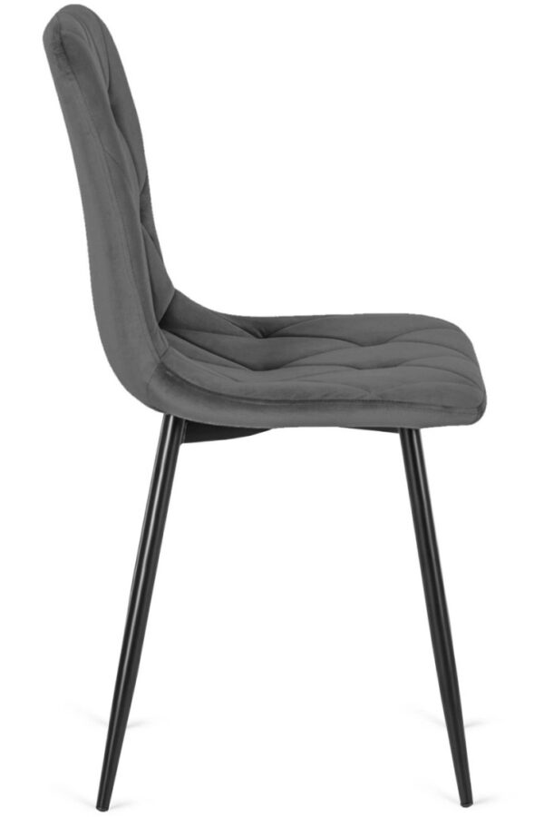 Krzesło tapicerowane BORGO VELVET DARK GREY II GATUNEK - obrazek 4