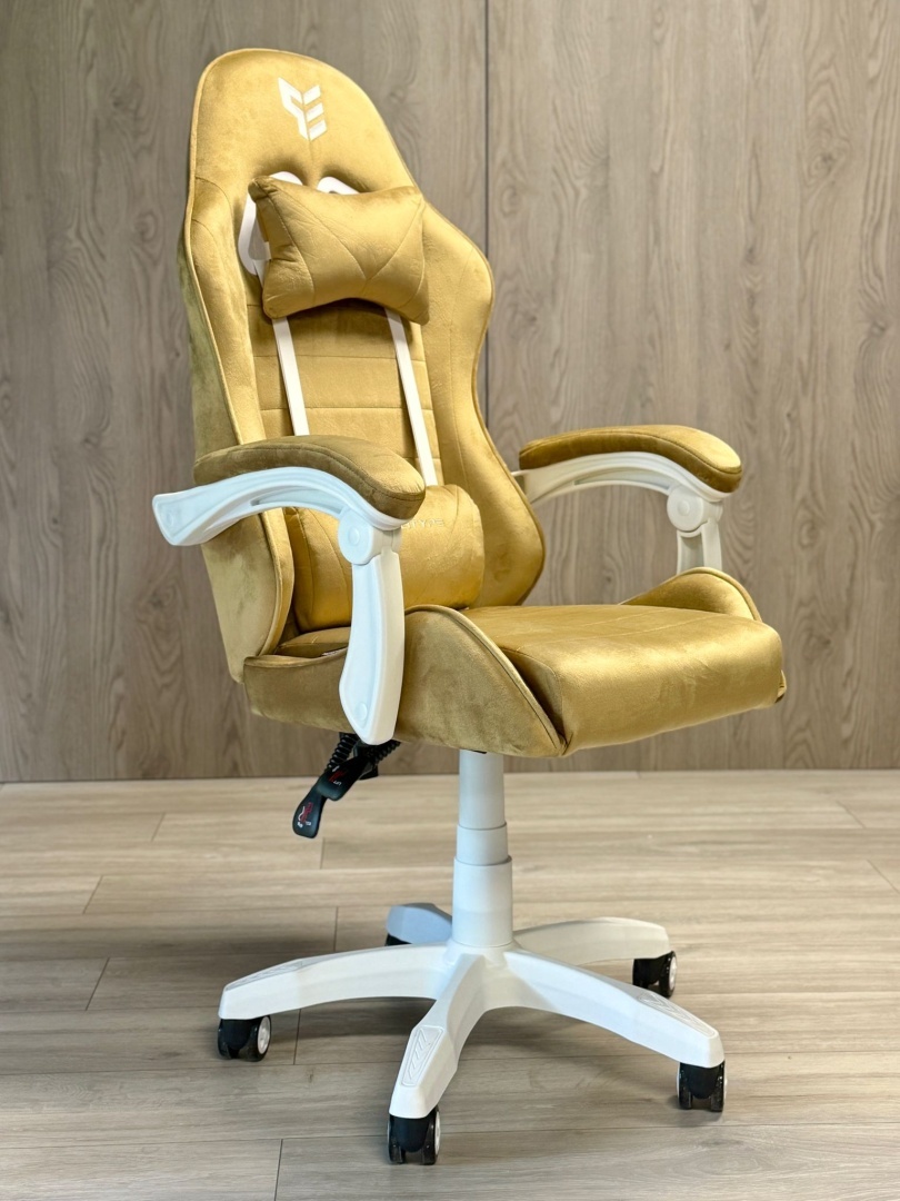 Fotel obrotowy gamingowy ENZO XL BEIGE ALCANTARA ICE - obrazek 3