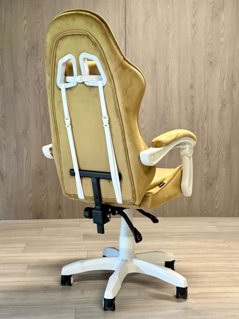 Fotel obrotowy gamingowy ENZO XL BEIGE ALCANTARA ICE - obrazek 4