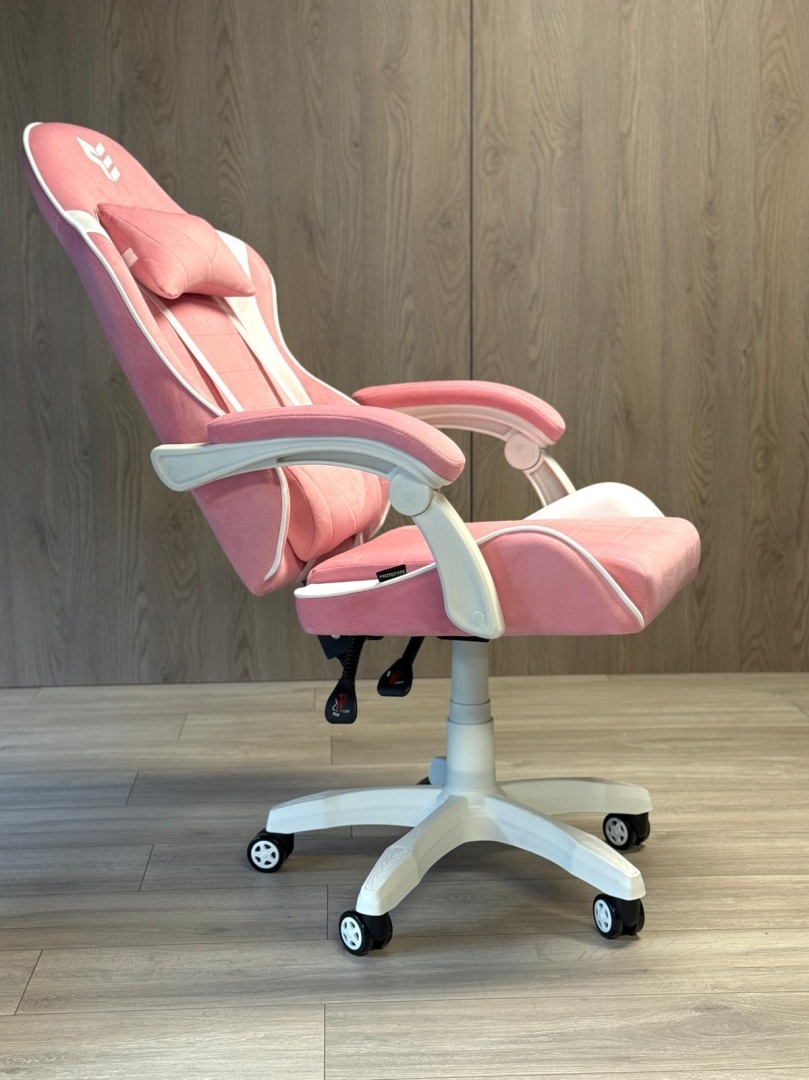 Fotel obrotowy gamingowy ENZO XL PINK + WHITE ALCANTARA ICE - obrazek 2