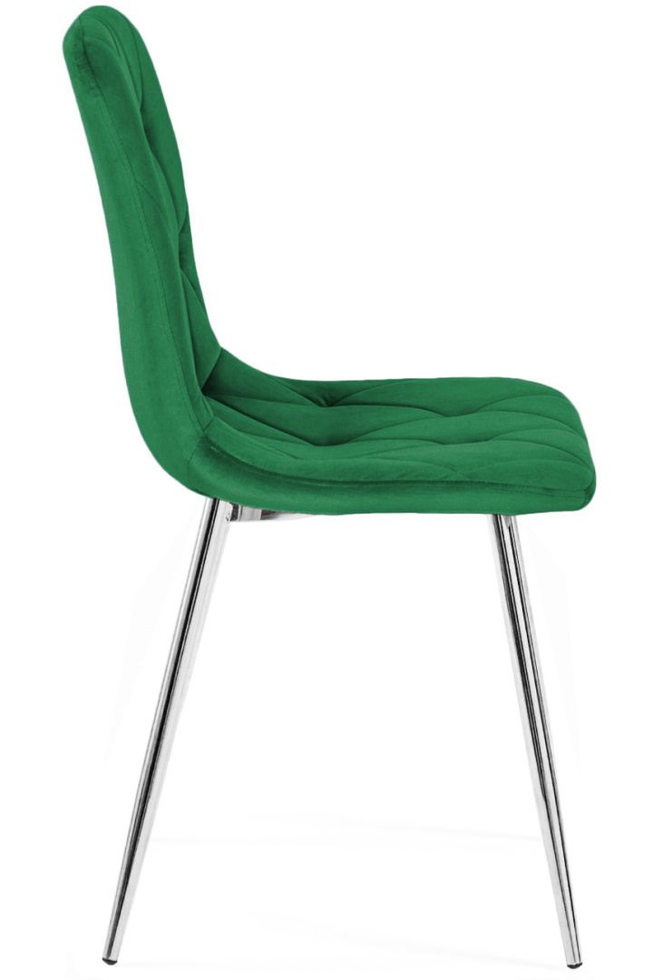 Krzesło tapicerowane BORGO VELVET GREEN SILVER - obrazek 4