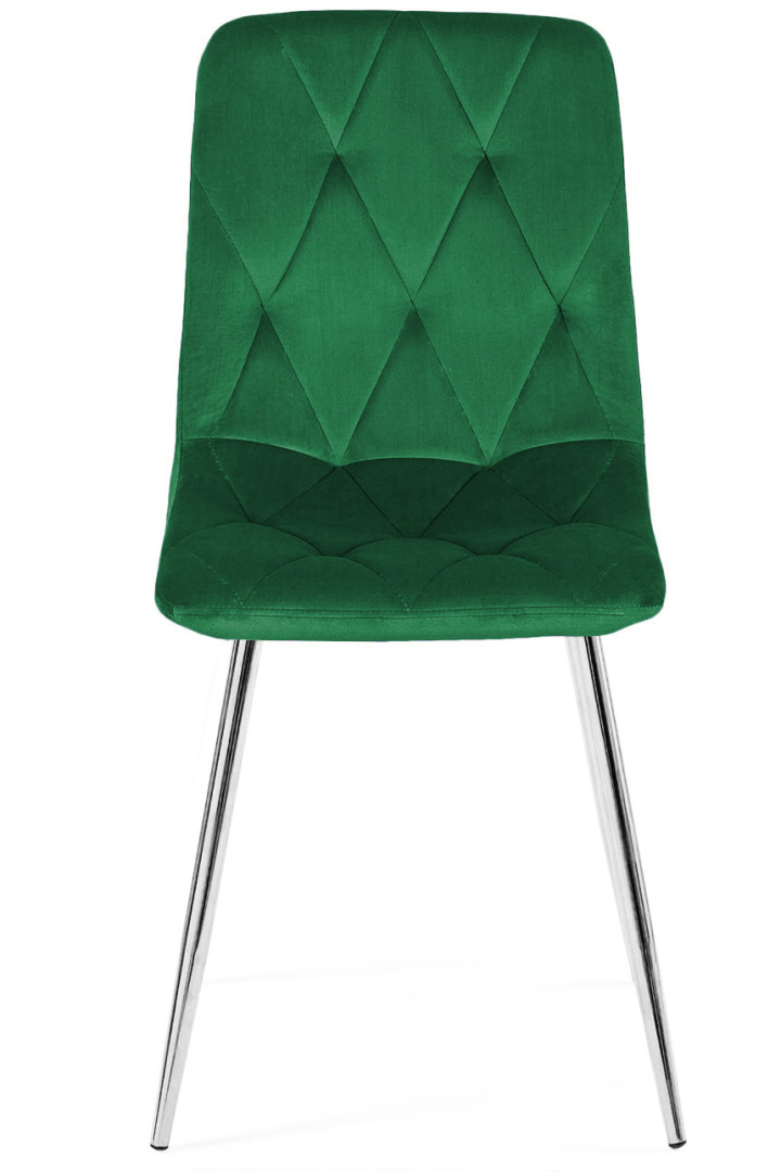 Krzesło tapicerowane BORGO VELVET GREEN SILVER - obrazek 2