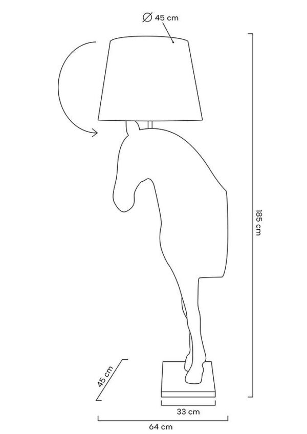 MOOSEE lampa podłogowa KOŃ HORSE STAND    M biała - włókno szklane - obrazek 2