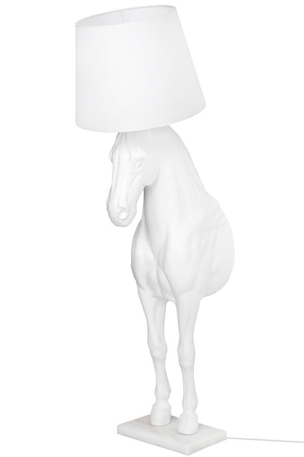 MOOSEE lampa podłogowa KOŃ HORSE STAND    M biała - włókno szklane - obrazek 3