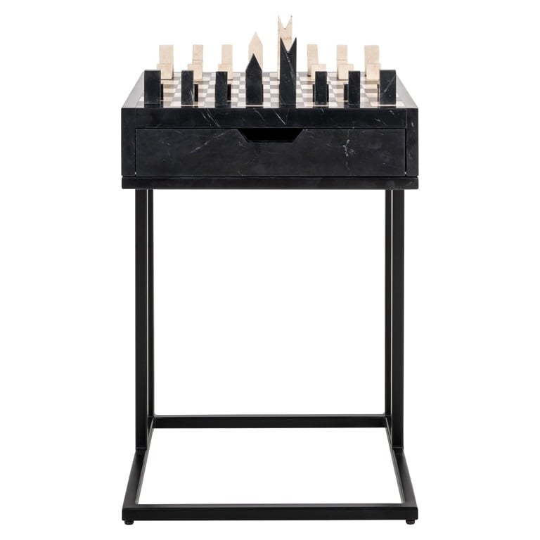 RICHMOND stolik szachowy DAVOS czarny - obrazek 2