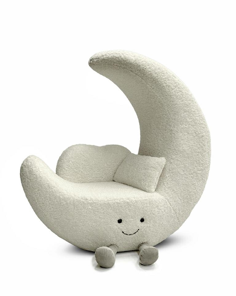 Fotel dziecięcy MOON biały