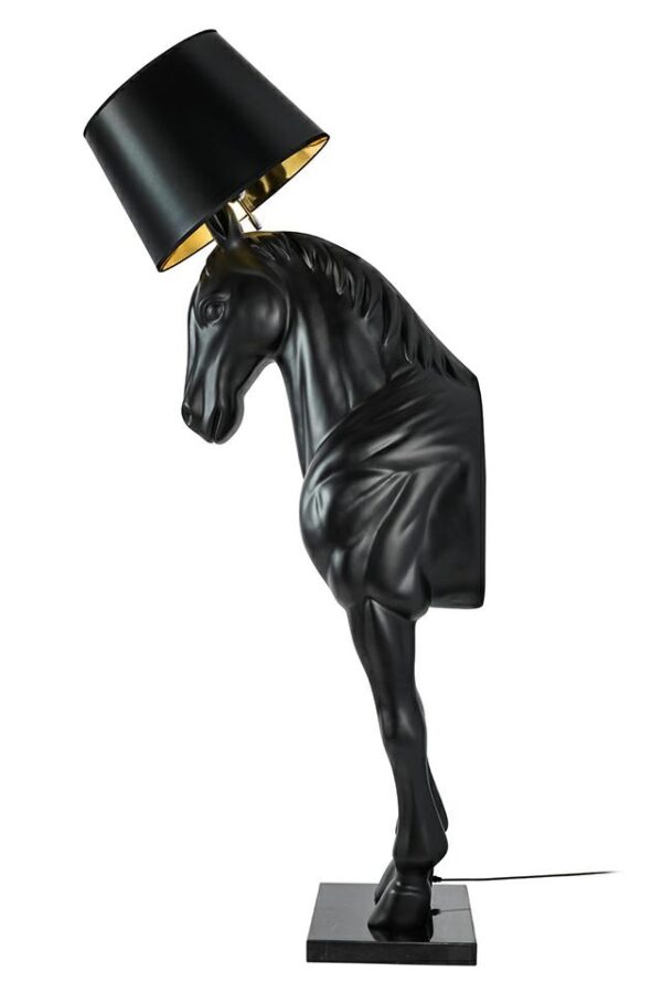 MOOSEE lampa podłogowa KOŃ HORSE STAND    M czarna - włókno szklane