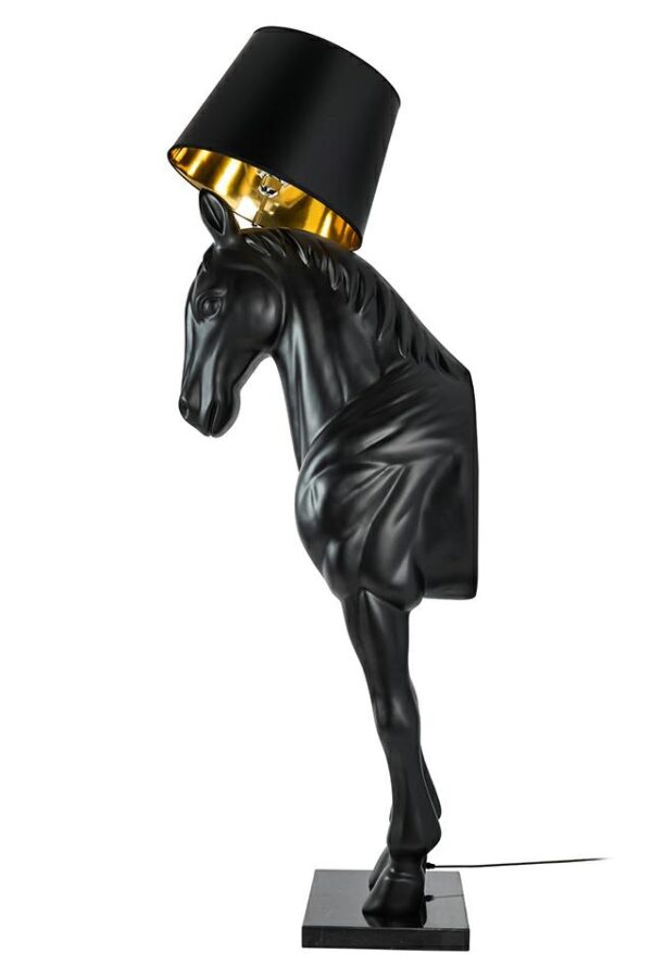 MOOSEE lampa podłogowa KOŃ HORSE STAND    M czarna - włókno szklane - obrazek 3