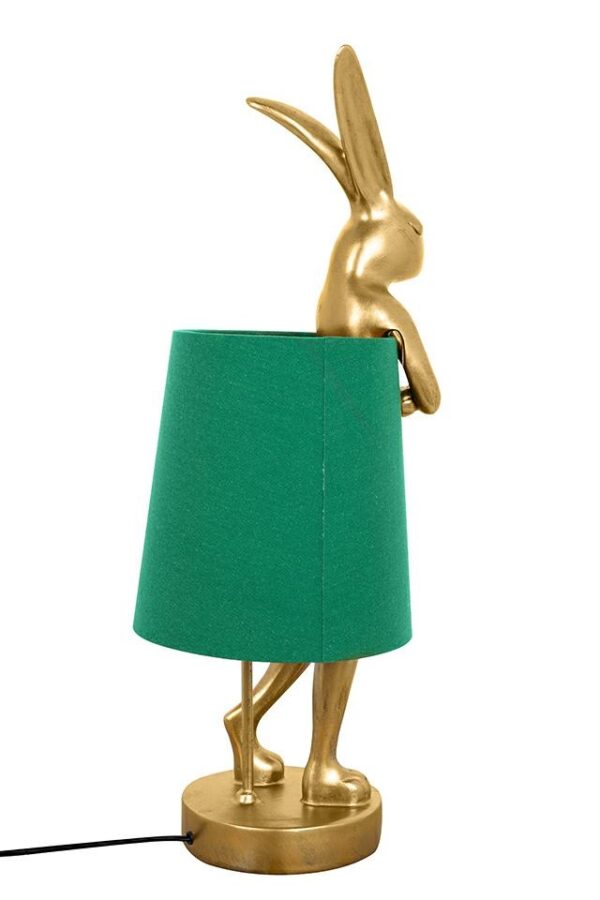 KARE lampa stołowa RABBIT 68 cm  złota / zielona - obrazek 3