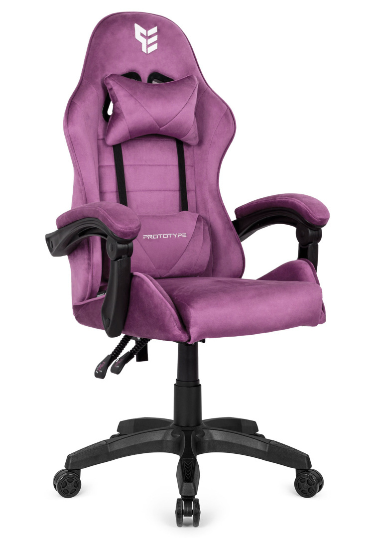 Fotel obrotowy gamingowy ENZO XL PURPLE ALCANTARA - obrazek 3