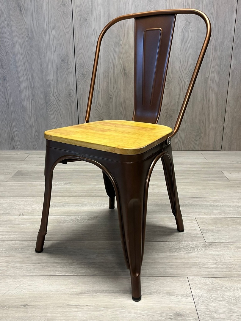 Krzesło metalowe loft CORSICA COPPER OAK TOLIX - obrazek 2
