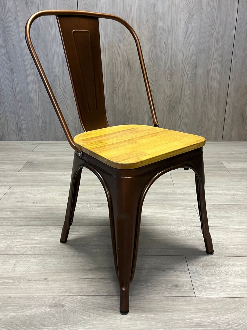 Krzesło metalowe loft CORSICA COPPER OAK TOLIX - obrazek 3