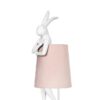 KARE lampa stołowa RABBIT 50 cm  biała / różowa