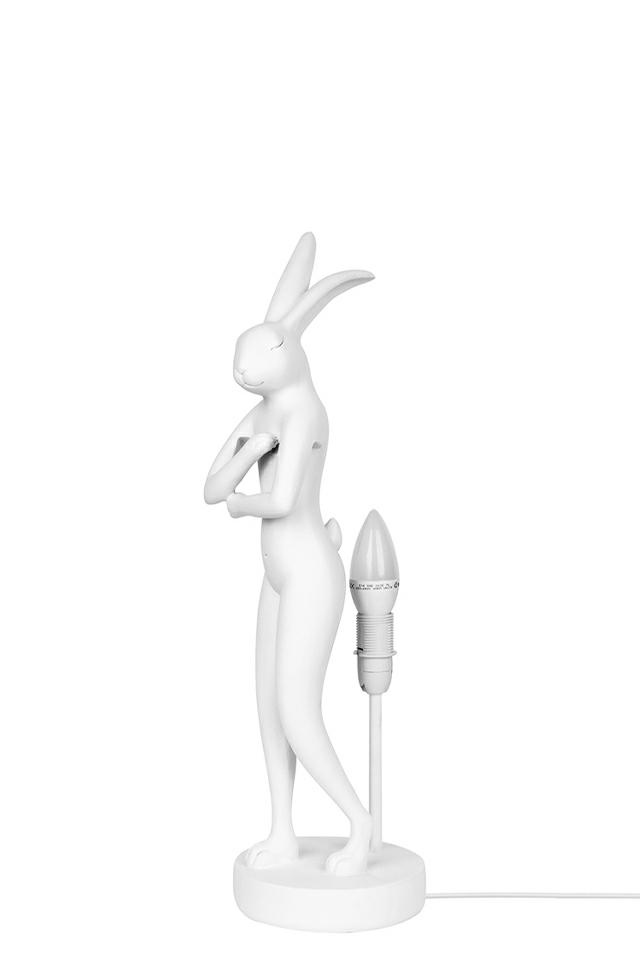 KARE lampa stołowa RABBIT 50 cm  biała / różowa - obrazek 2