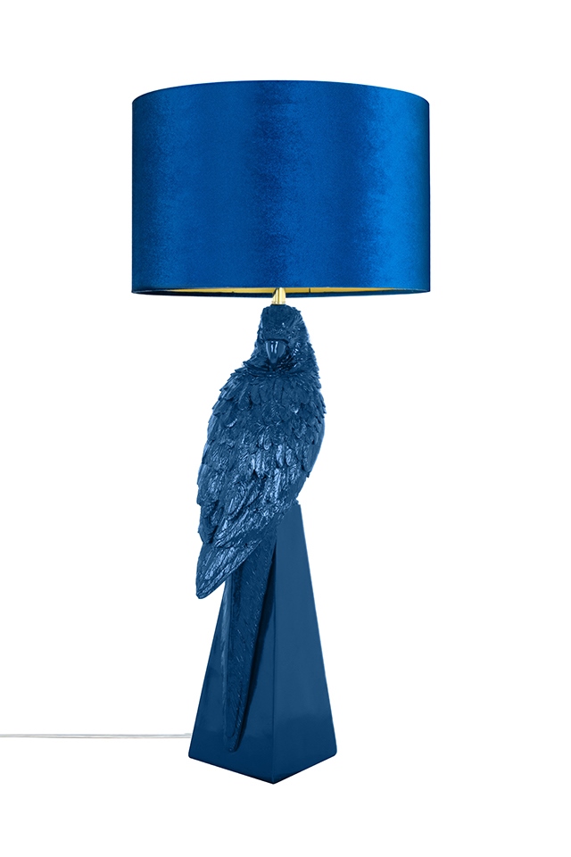 KARE lampa stołowa PARROT 84 cm niebieska - obrazek 2
