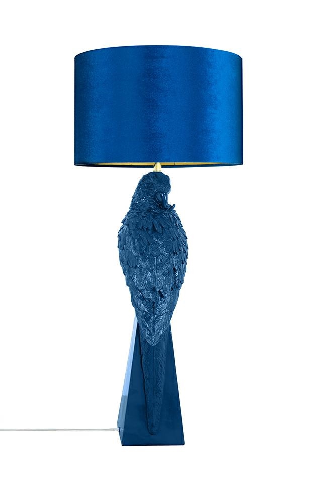 KARE lampa stołowa PARROT 84 cm niebieska - obrazek 3