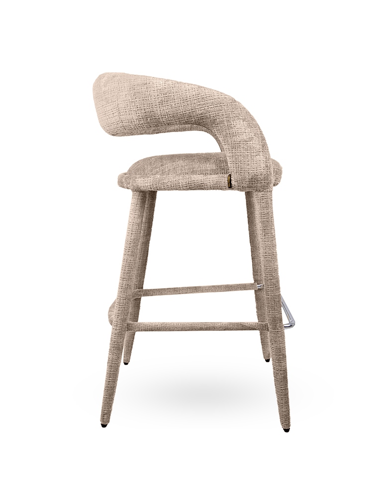 MaMaison krzesło barowe IRIS beżowe - obrazek 2