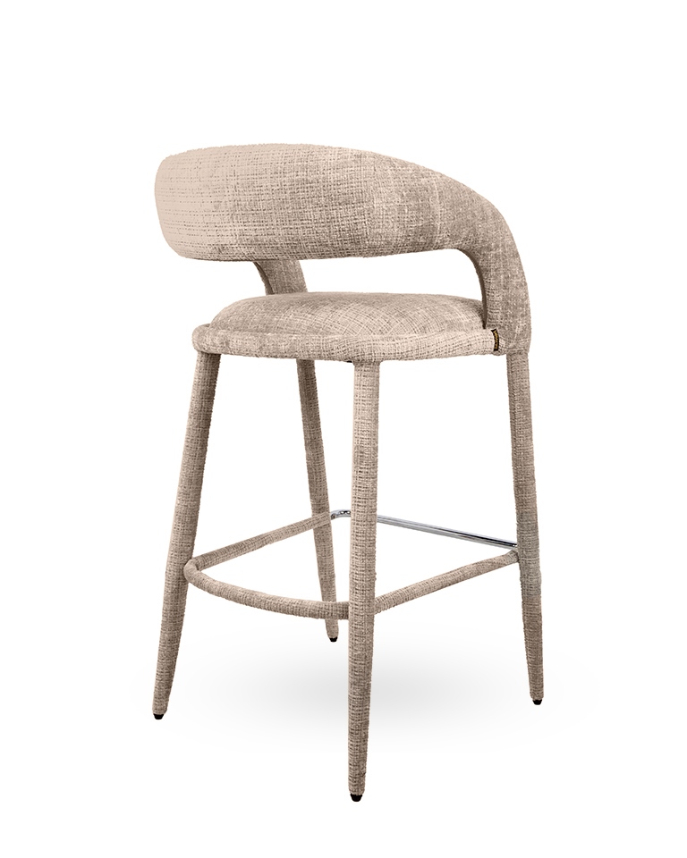 MaMaison krzesło barowe IRIS beżowe - obrazek 3