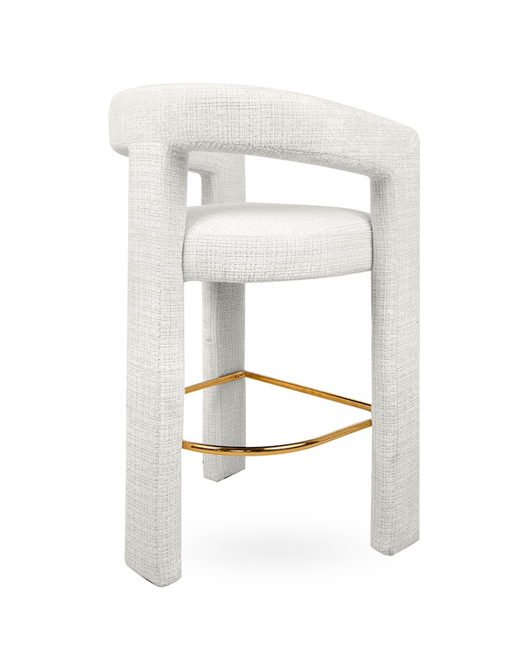 MaMaison krzesło barowe LOGAN białe - obrazek 3