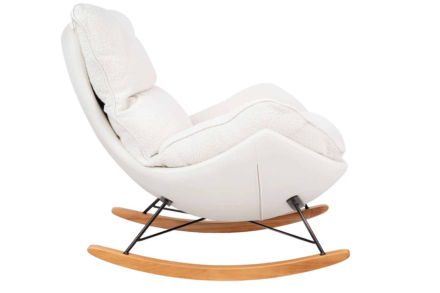 Fotel bujany OTILIA TEDDY biały - obrazek 3