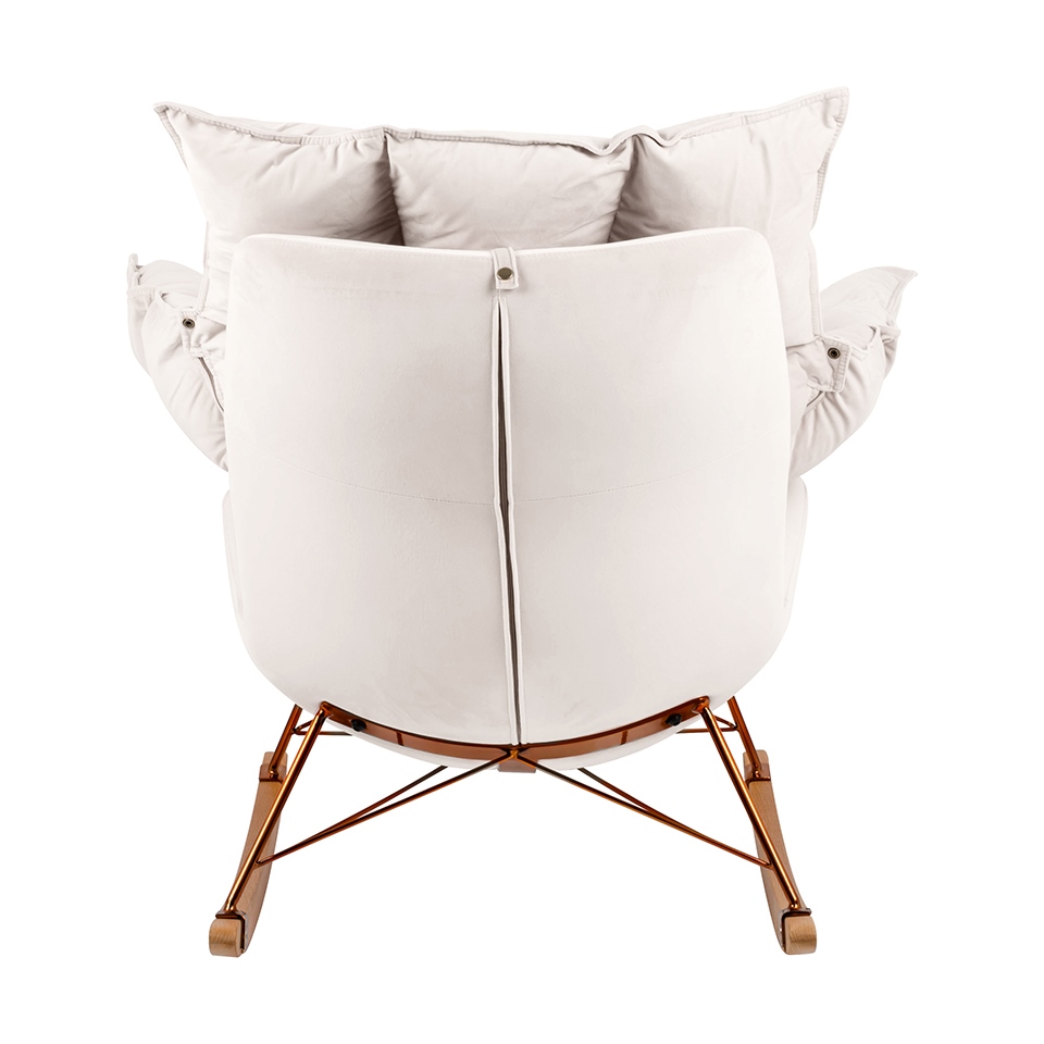 Fotel bujany SWING VELVET beżowy - obrazek 3