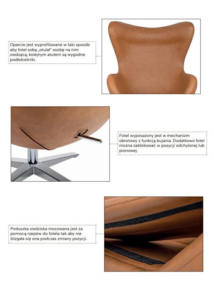 Fotel EGG SZEROKI VELVET ciemny zielony. 18 - welur, podstawa stal - obrazek 2