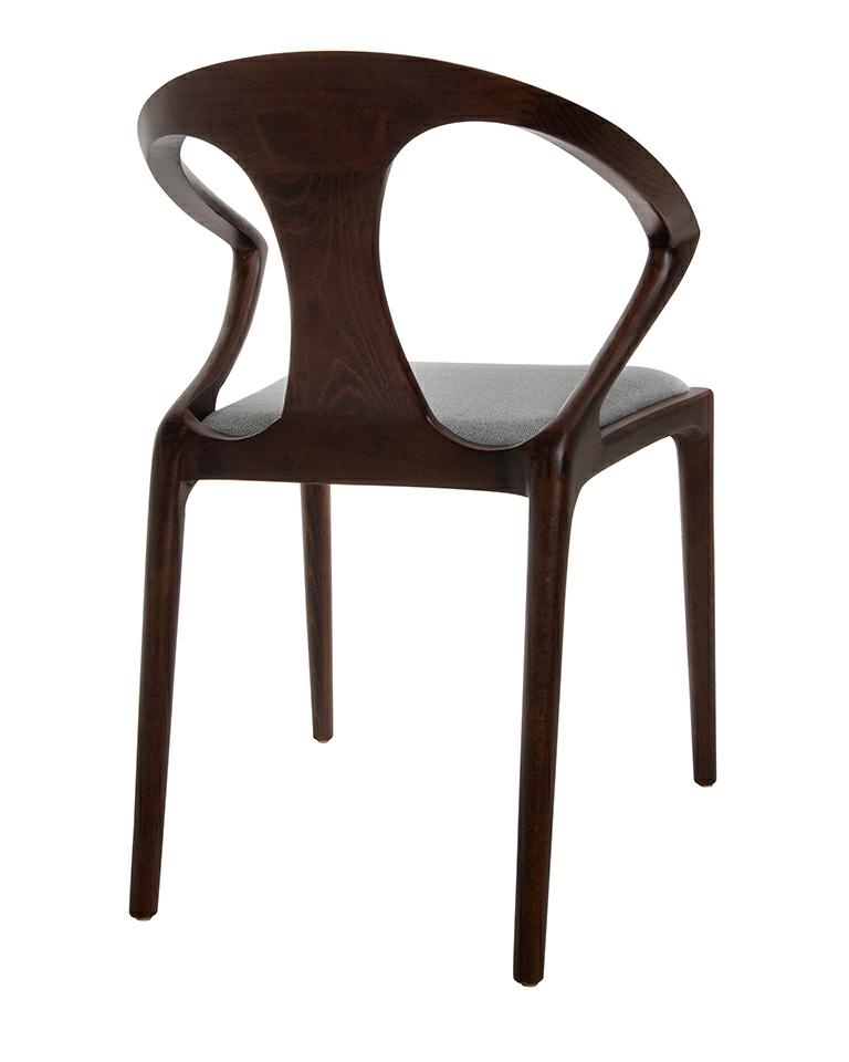 Krzesło INEZ orzech / szare - obrazek 3