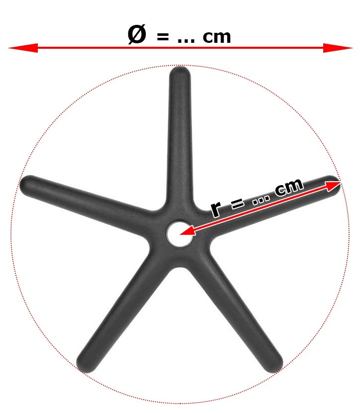 Podstawa krzesła obrotowego metalowa KD 70 cm SILVER - obrazek 4