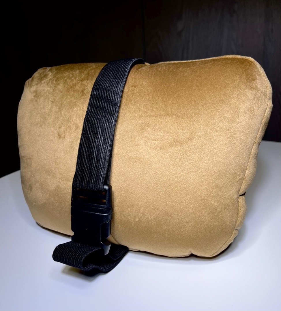 Poduszka zagłówek BEIGE ALCANTARA V - obrazek 2