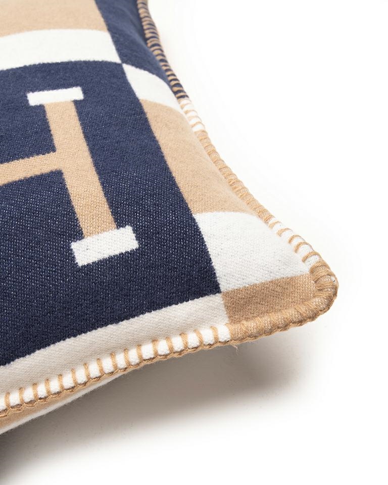 Poduszka dekoracyjna SHP PARIS HOME granatowa / brązowa - obrazek 2