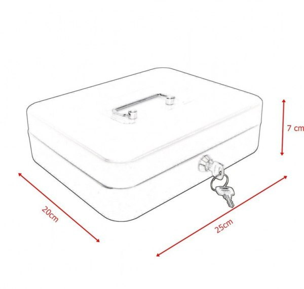 Niebieska oryginalna Kaseta Kasetka do przechowywania pieniędzy transportu gotówki 25cm - obrazek 2