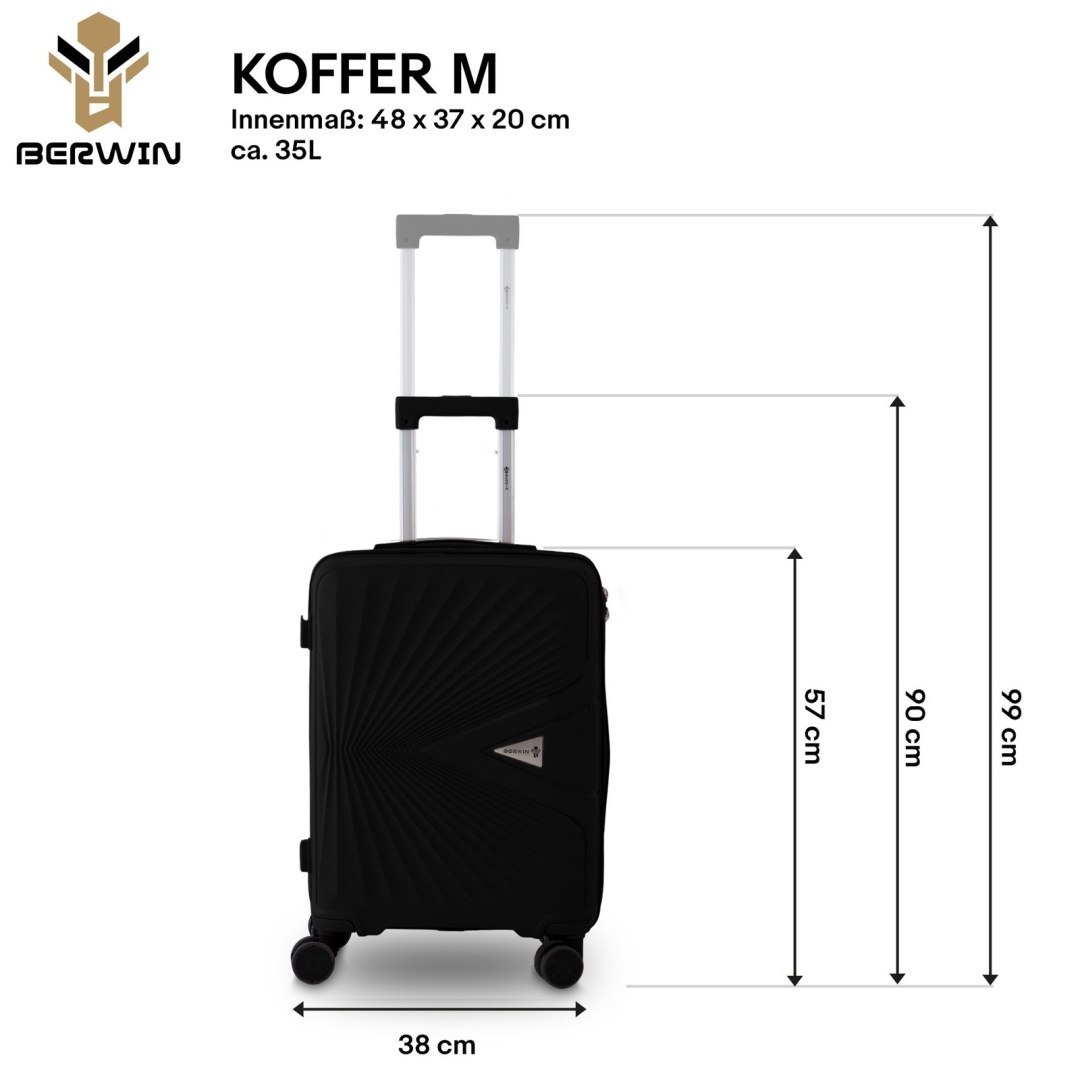 Komplet podróżny 3 walizki XL L M + kosmetyczka twarde TSA 4 kółka lekki - obrazek 2