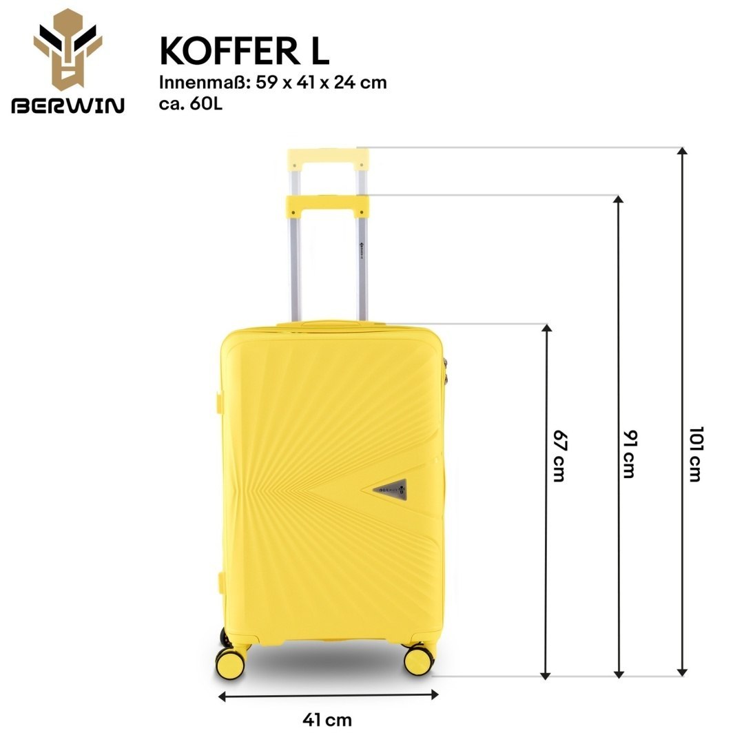 Komplet podróżny 3 walizki XL L M + kosmetyczka twarde TSA 4 kółka lekki - obrazek 2