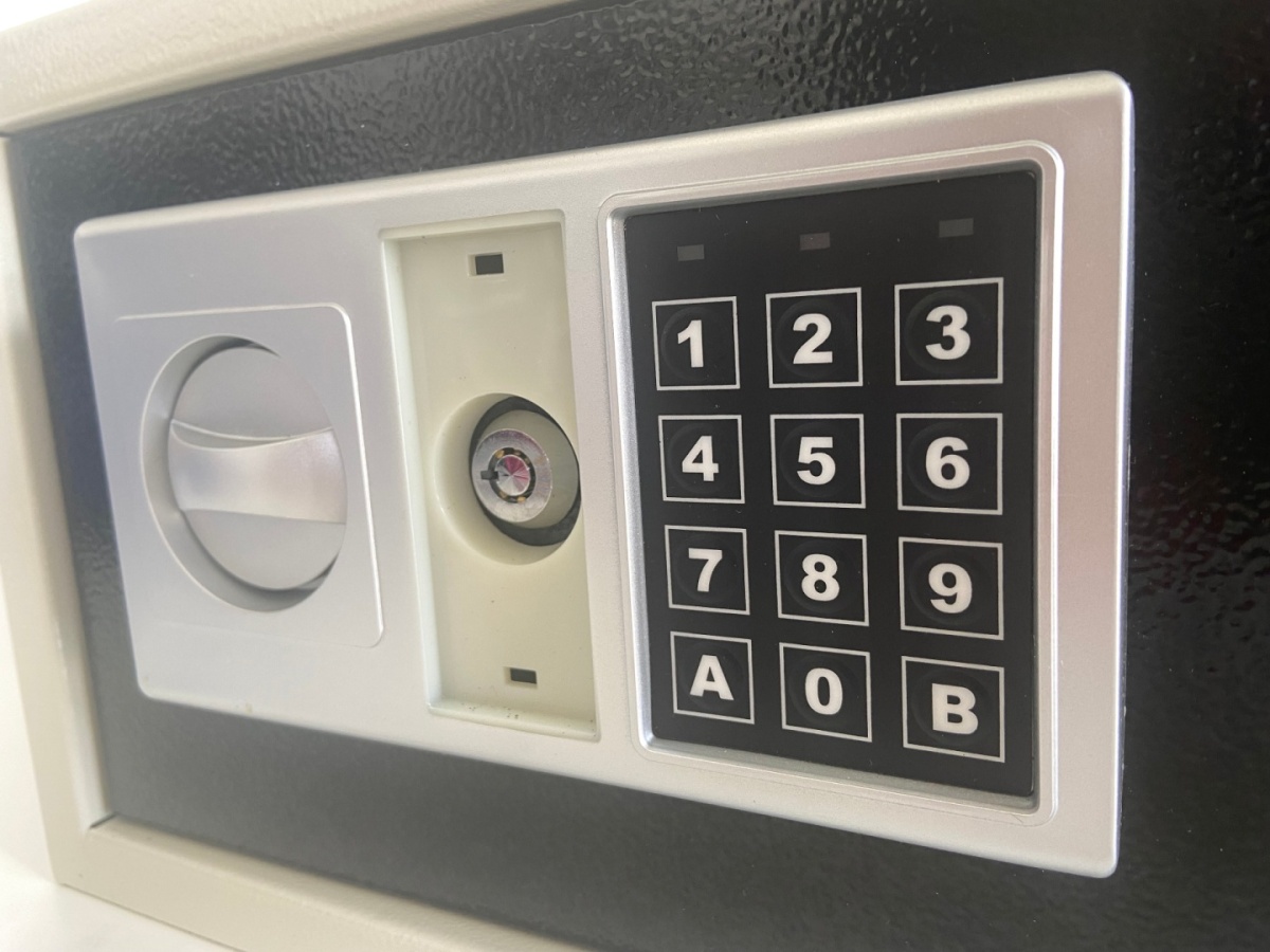 Sejf domowy biurowy na zamek elektroniczny hotelowy kasa 2 klucze w zestawie - obrazek 2