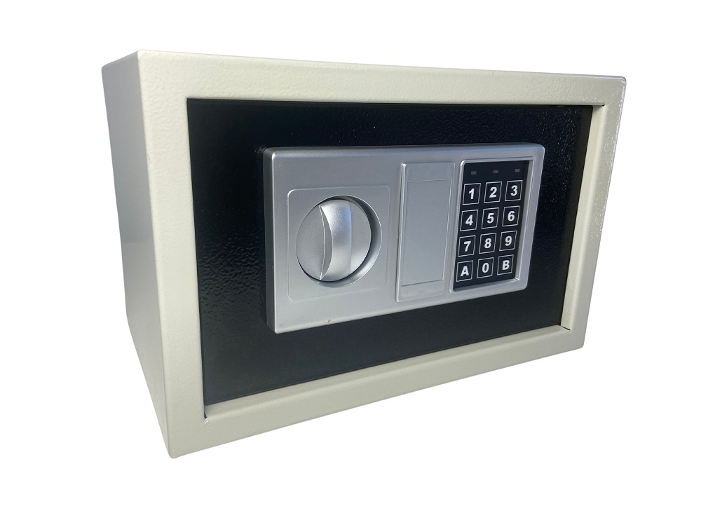 Sejf domowy biurowy na zamek elektroniczny hotelowy kasa 2 klucze w zestawie - obrazek 3