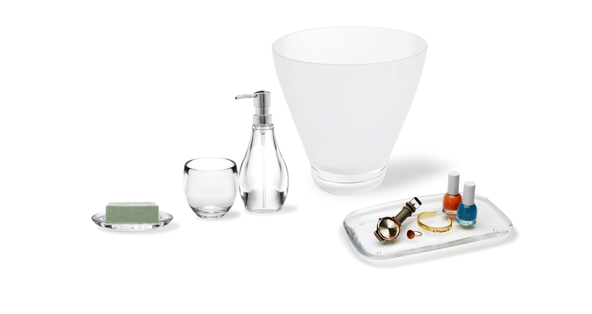 UMBRA kubek łazienkowy DROPLET przezroczysty - obrazek 2