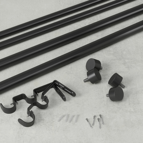 UMBRA podwójny karnisz CAPPA 168 305 cm szczotkowana czerń - obrazek 3