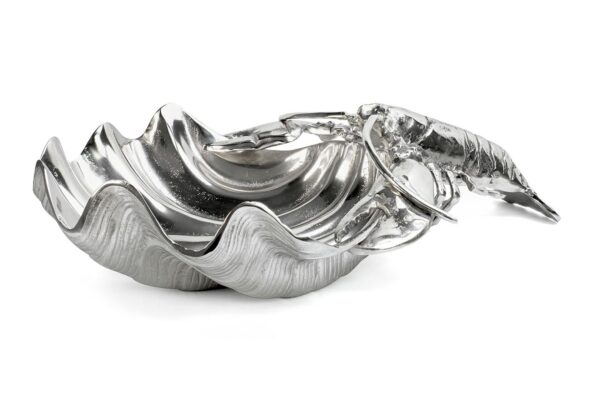 KARE chłodziarka na napoje / patera       LOBSTER srebrna